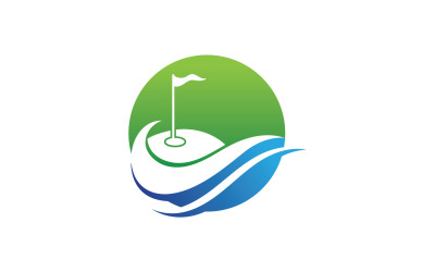 Golf ikon logó sport vektor v22
