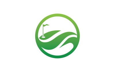 Golf ikona logo sport wektor v10