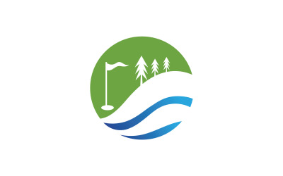 Golf simgesi logo spor vektörü v26