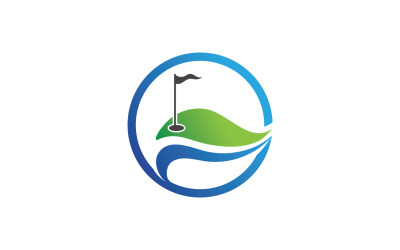 Golf simgesi logosu spor vektörü v30
