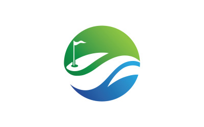Golfikon logotyp sportvektor v25