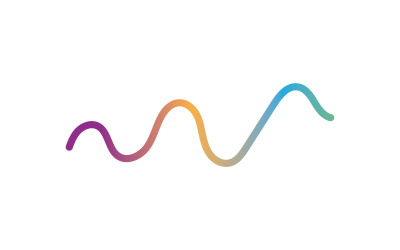 Línea ecualizador sonido onda logo vector v9