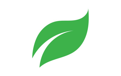 Yonca yaprağı yeşil element simgesi logo vektörü v14