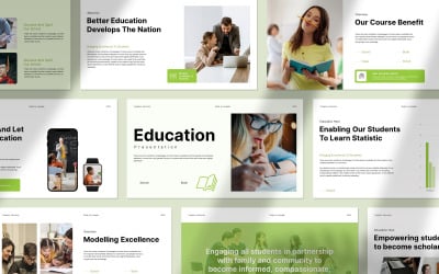 Diseño de plantilla de presentación de educación creativa