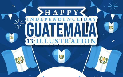13 Guatemala självständighetsdagen Illustration