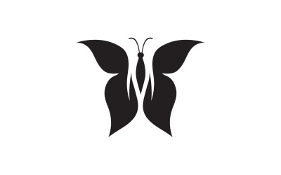 Modelo de logotipo de asa de borboleta de beleza vetor v17