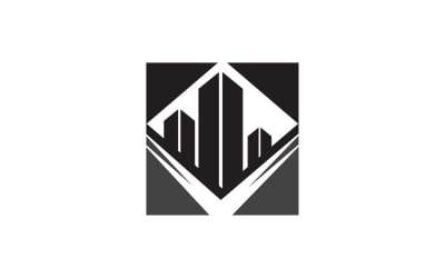 Modern city building logo tower logo template v19