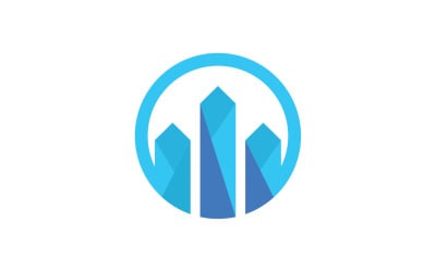 Modern city building logo tower logo template v1