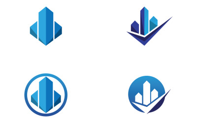 Modern city building logo tower logo template v22