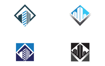 Modern city building logo tower logo template v24
