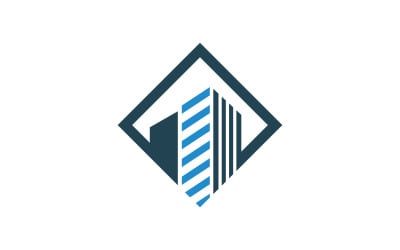 Modern city building logo tower logo template v9