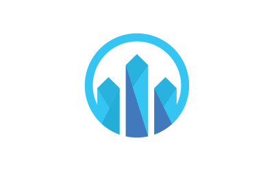 Nowoczesne miasto budynek logo wieża szablon logo v1