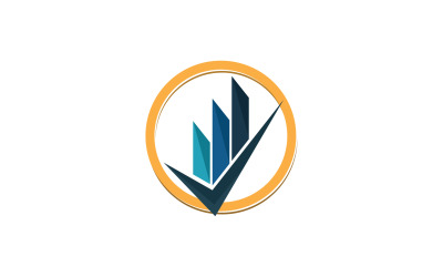 Plantilla de logotipo de torre de logotipo de edificio de ciudad moderna v17
