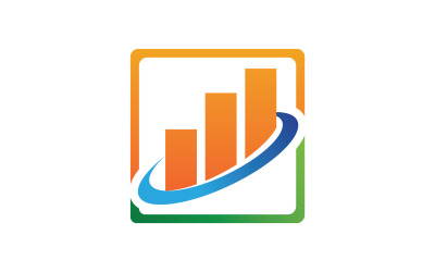 Plantilla de vector de logotipo gráfico de negocios de finanzas v8