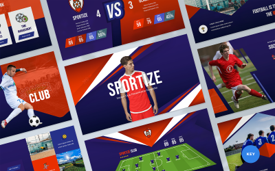 Sportize - Keynote-presentatiesjabloon voor voetbal- en voetbalclubs