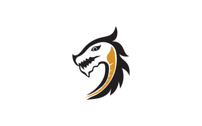 Dragon fire head logo template v16