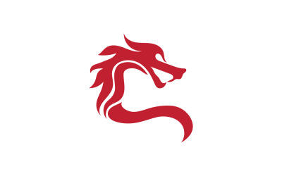 Dragon fire head logo template v7