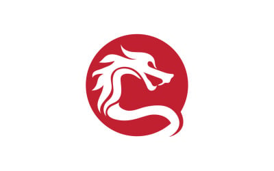 Dragon fire head logo template v8