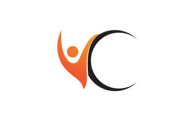 Health human character success people community group logo v13