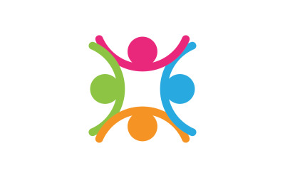 Health human character success people community group logo v17