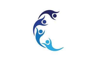 Health human character success people community group logo v19