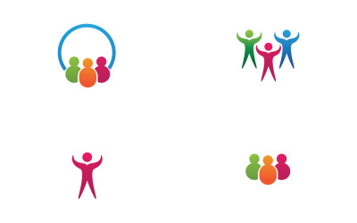 Health human character success people community group logo v23