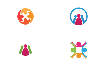 Health human character success people community group logo v24
