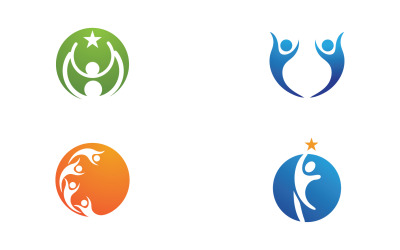 Health human character success people community group logo v30