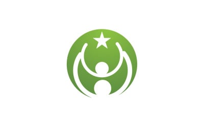 Health human character success people community group logo v36