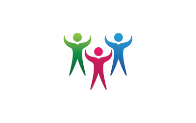 Health human character success people community group logo v6