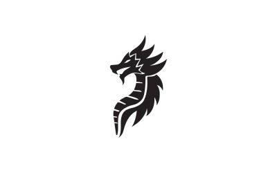 Plantilla de logotipo de cabeza de fuego de dragón v4