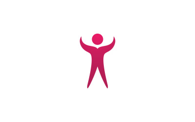 Salud carácter humano éxito personas comunidad grupo logo v14