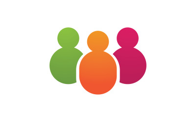 Salud carácter humano éxito personas comunidad grupo logo v15
