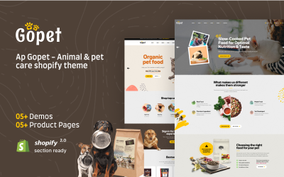 Ap Gopet - тема Shopify для догляду за тваринами та домашніми тваринами