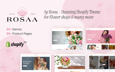 Ap Rosaa — motyw Shopify dla kwiaciarni