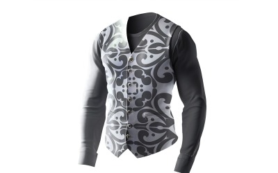 Casual Vest Suit PSD Mockup