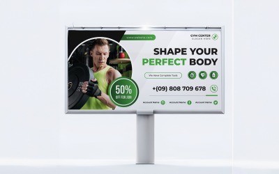 GYM Billboard PSD Product Mockup