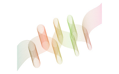 Plantilla de logotipo de arco iris de ecualizador de ondas de sonido v15