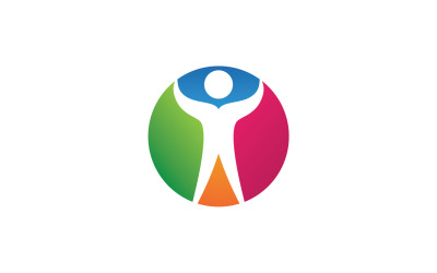 Salud carácter humano éxito personas comunidad grupo logo v41