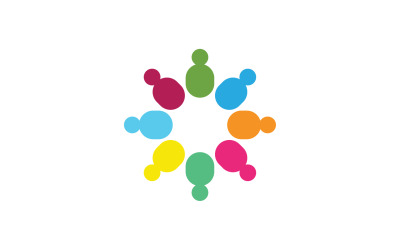 Salud carácter humano éxito personas comunidad grupo logo v42
