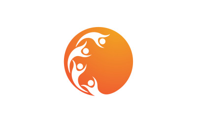 Salud carácter humano éxito personas comunidad grupo logo v45