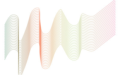 Sound wave equalizer rainbow logo template v11