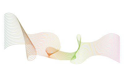 Sound wave equalizer rainbow logo template v12