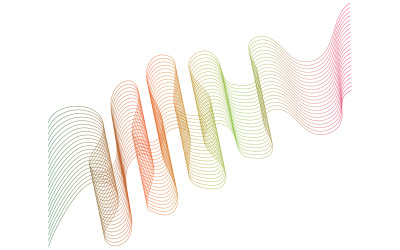 Sound wave equalizer rainbow logo template v16