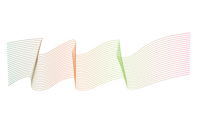 Sound wave equalizer rainbow logo template v18
