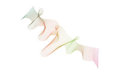Sound wave equalizer rainbow logo template v19