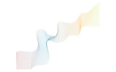 Sound wave equalizer rainbow logo template v1