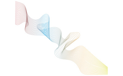 Sound wave equalizer rainbow logo template v4