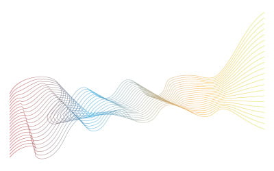 Sound wave equalizer rainbow logo template v5