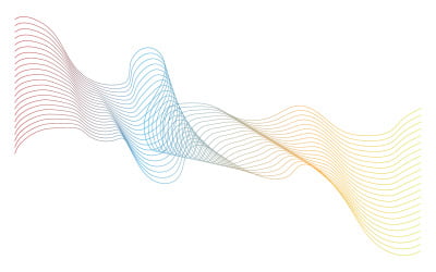 Sound wave equalizer rainbow logo template v6